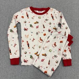 LAKE Kids Pima Cotton “Ornaments” Pajama Set Size 5 Christmas Holiday PJs